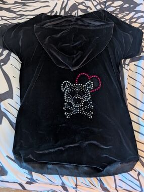 Ruffluv Black Velvet Dog Hoodie